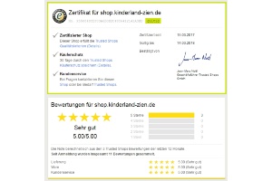 shop.kinderland-zien.de ist Trusted Shops zertifiziert